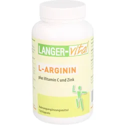 L-ARGININ 2894 mg/TG plus Vitamin C und Zink Kaps.