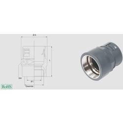 HELU 920286 HSSV MGi M Schlauchverschraubung Schwarz M32 Gerade 1 St.