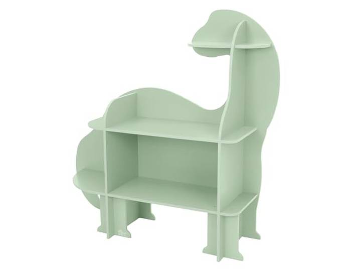 Joyz Kinderregal 3 Ebenen, Dinosaurier, Spielzeugregal Holz mit offenen Regalen, 110x31x110 cm, Bücherregal Kinder Wandmontage, Wandregal für Bücher und Spielzeug, Aufbewahrungsregal für Kinderzimmer