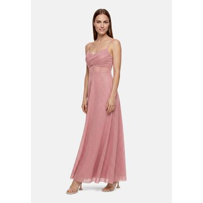 Abendkleid VERA MONT "Damen im Glitzer-Look", Damen, Gr. 30, Normalgrößen, rosa (rosé, silber), Stoff, Obermaterial: 100% Polyester. Futter: 100% Polyester, festlich, ausgestellt lang, herzförmiger Ausschnitt, Kleider Abendkleid