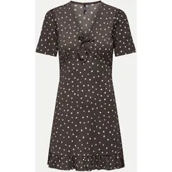 Kurzes Sommer-Kleid Braun L