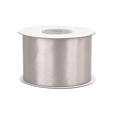 Creativery 50mm Satinband 25m Schleifenband Geschenkband Dekoband Breites Stoffband Taupe