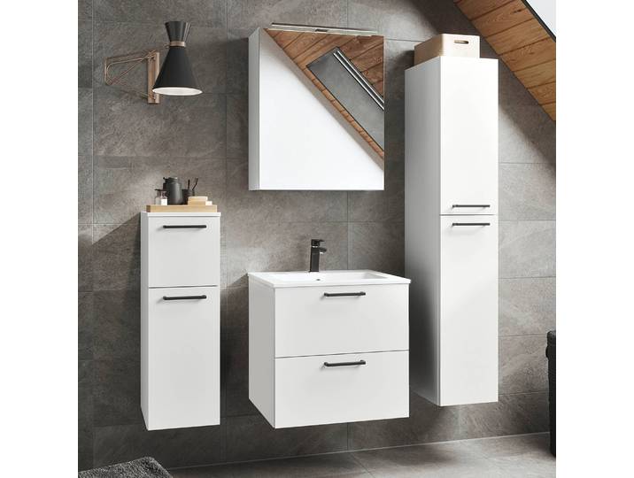Badezimmerset MYBA XVII 4-teilig 120cm Weiß/Weiß