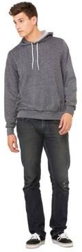 Bella + Canvas 3719 Sponge Fleece Hoodie in Digital Grey size Medium B3719, BC3719
