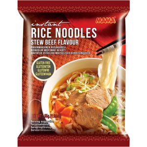 Mama Fertiggericht Thailand Rice Noodles Stew Beef, Reisnudeln mit Rindergeschmack, je 55g, 24 Stück