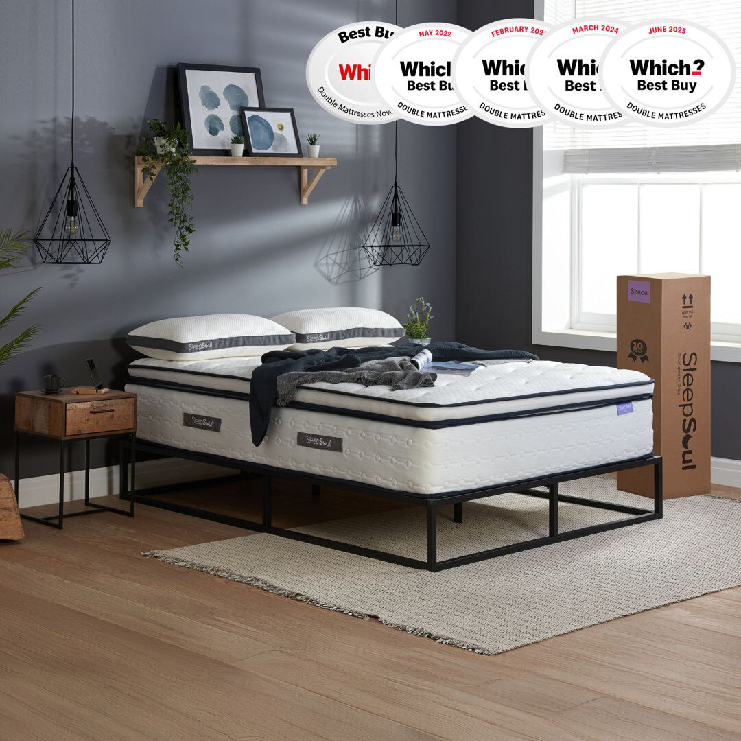 White Noise Crevan Pocket Sprung 2000 Mattress Single (3')