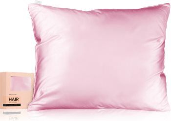 BrushArt Hair Satin pillowcase fronha de almofada cetim Candy Pink 50x60 cm. Hair Satin pillowcase