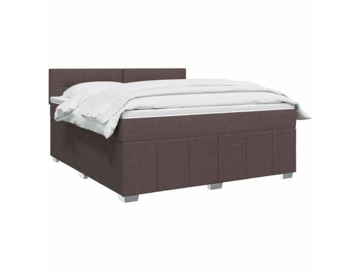 vidaXL Boxspringbett mit Matratze Dunkelbraun 140 x 200 cm Stoff Passt die Unterstützung an deine gewünschte Höhe an, Beleuchte deinen Raum mit flexibler Beleuchtung, Bietet ausgewogene