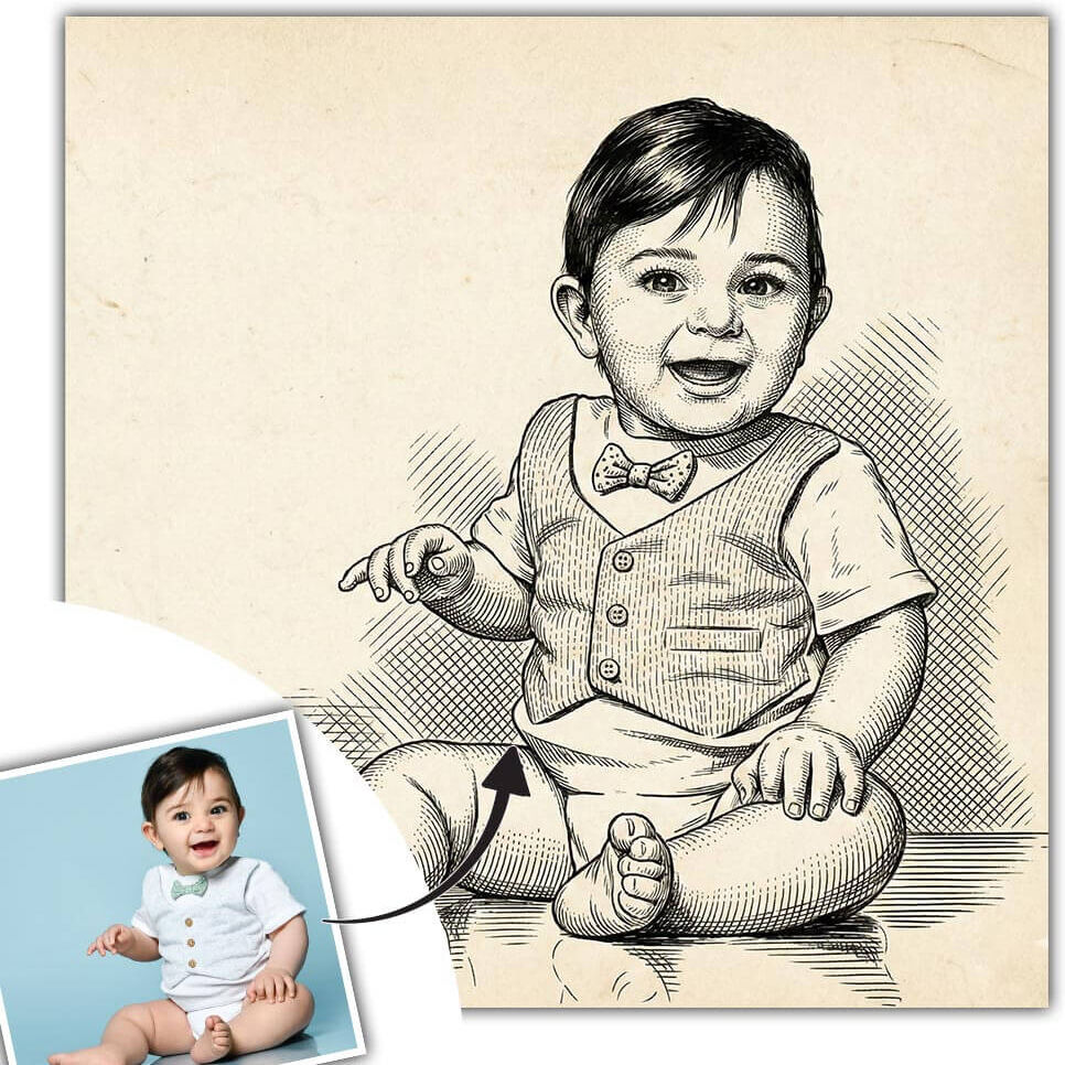 Ocadeau Tableau dessin au trait - Line Art
