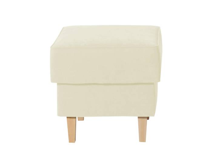 Max Winzer Hocker, Creme, Holz, Buche, quadratisch, 53x45x53 cm, Goldenes M, Made in Europe, Wohnzimmer, Sessel, Hocker, Sitzhocker