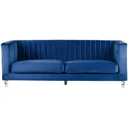 3-SITZER-SOFA Samtstoff Kobaltblau Arvika