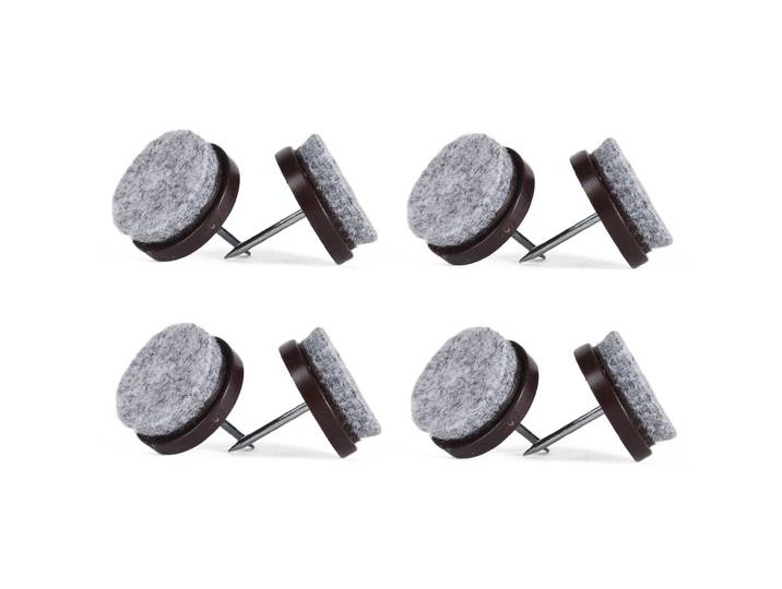 Filzgleiter mit Nagel, Anti-Kratz-Filz, für Stuhlbeine und Möbel, 8-tlg., Ø 25 mm