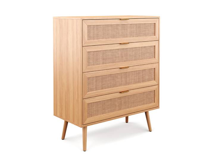 Kommode Holz ARNO 4 Schubladen 80 x 97 cm