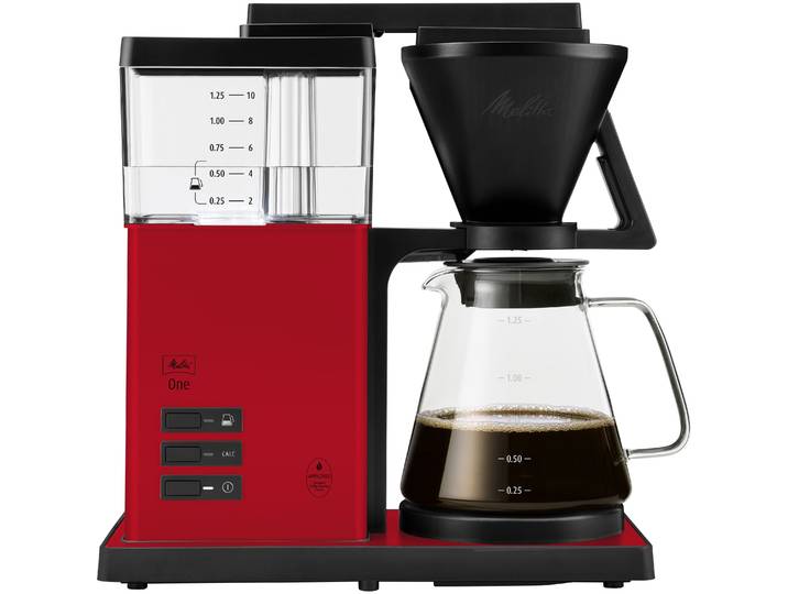MELITTA Filterkaffeemaschine Melitta Melitta One 1031-04 , rot, 1,25 l, 10, Kaffeemaschinen, Filterkaffeemaschine