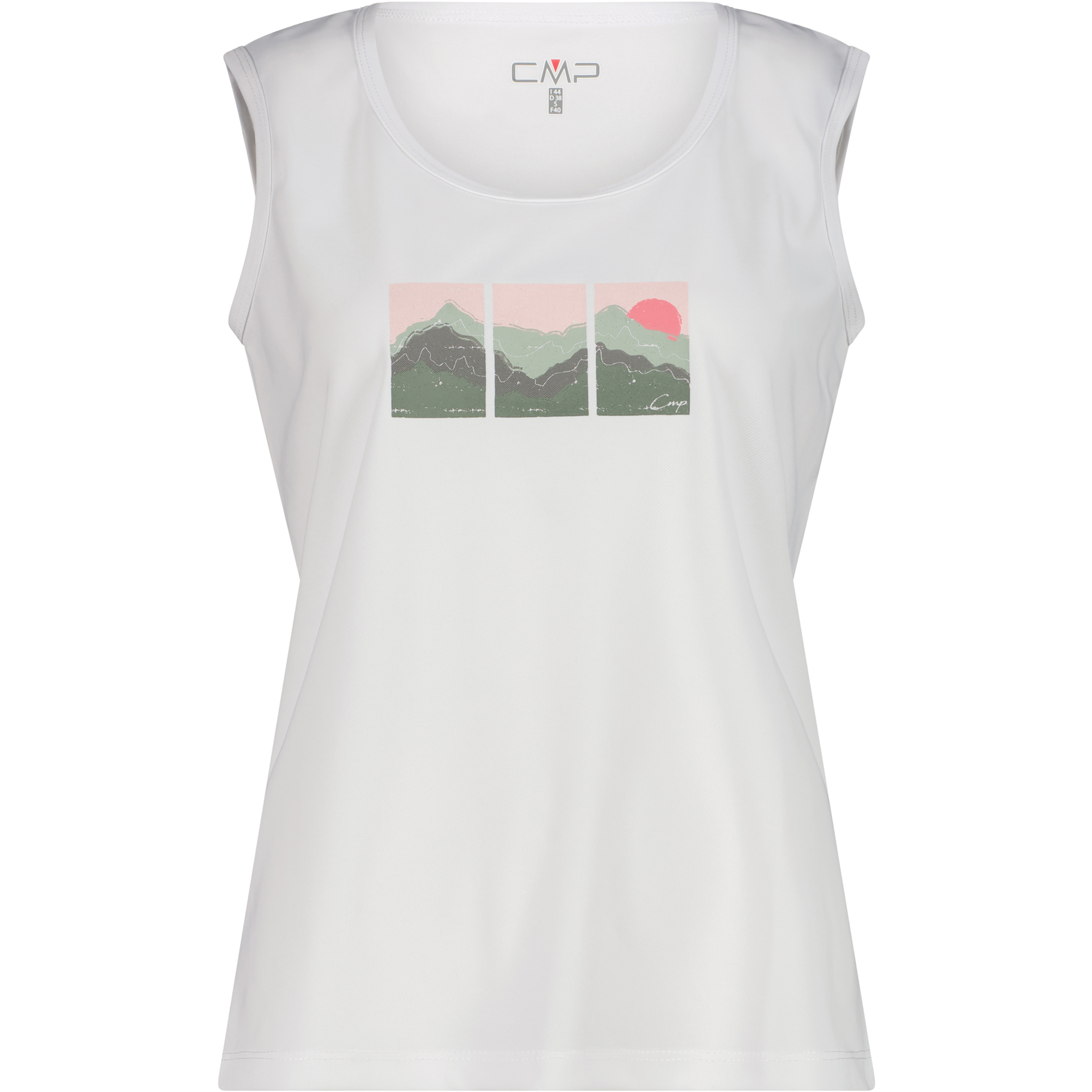 CMP Print Damen Tanktops weiss Größe XL Trekking Geruchsneutralisierend