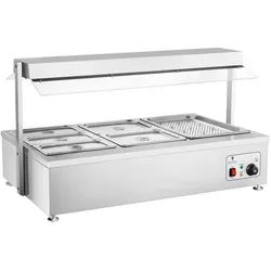 Helloshop26 - Bain-Marie 1700 Watt - 6 GN-Behälter - mit Fleischfach 14_0000561