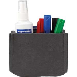 Magnetoplan Stiftehalter magnetoTray Medium, magnetisch, für Whiteboard, Filz, 1 Fach, grau