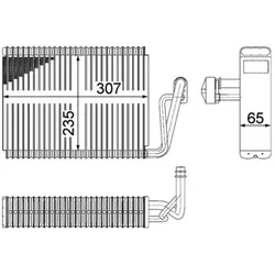 Verdampfer Klimaanlage MAHLE AE 53 000P für Mercedes-Benz Maybach S