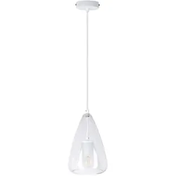 Hängeleuchte Pendellampe Wohnzimmerleuchte Esszimmerlampe Metall weiß H 150 cm