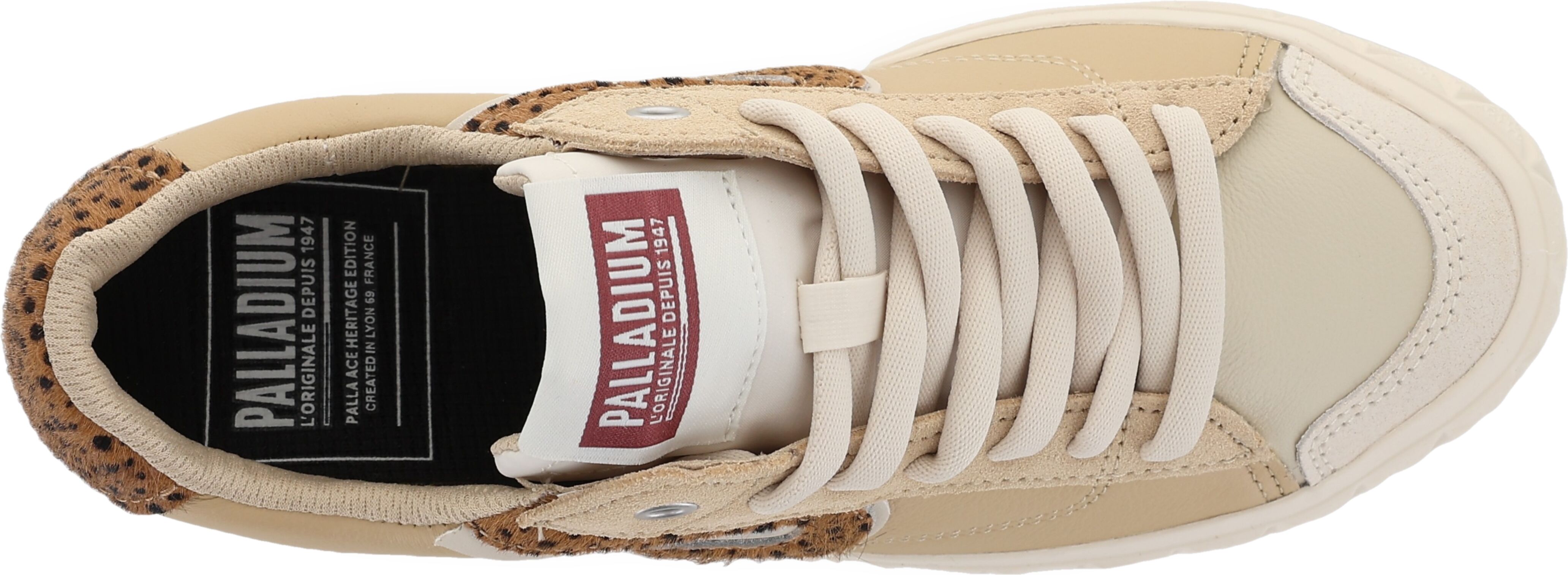 Sneaker PALLADIUM "PALLA ACE LO MIX LTH", Damen, Gr. 41, atmungsaktiv, irish braun, milk, Leder, Schuhe Sneaker irish braun, milk 41, atmungsaktiv