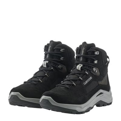Wanderschuh LOWA "VENTIERRA GORE-TEX MID", Herren, Gr. 46, schwarz-weiß (schwarz, grau), Leder, Textil, Schuhe Wanderschuh, wasserdicht dank Gore-Tex Membrane