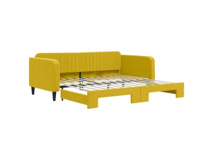 vidaXL Tagesbett Ausziehbar Gelb 100x200 cm Samt