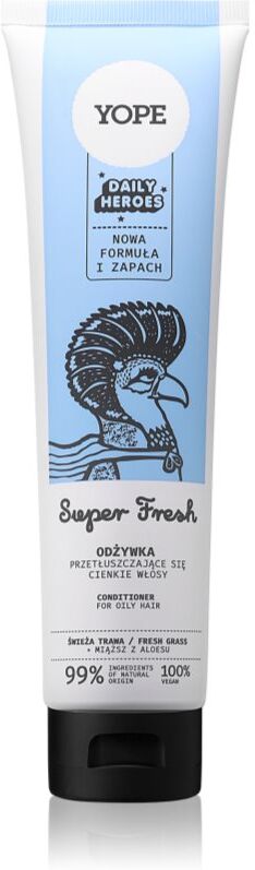 Yope Daily Heroes Fresh Conditioner Fresh Grass après-shampoing volume pour cheveux gras 170 ml