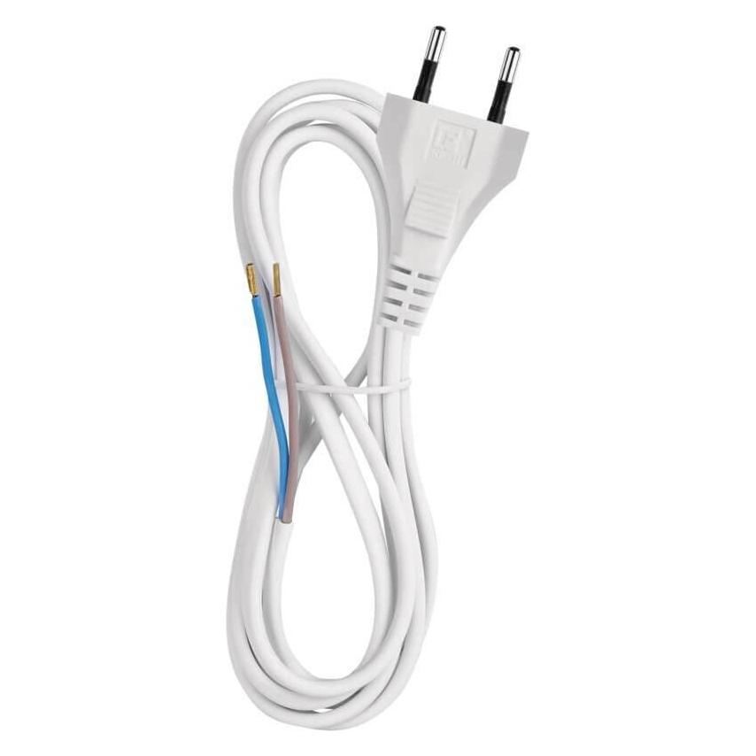 Emos Netzkabel PVC 2x 0,5mm2, 2m, weiss (2 m) (35712314)