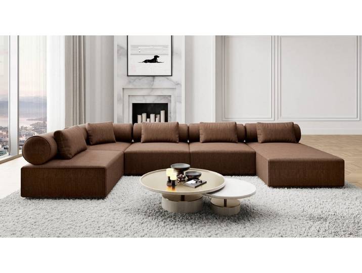 Couchlandschaft Laguardia U-Form in Stoff