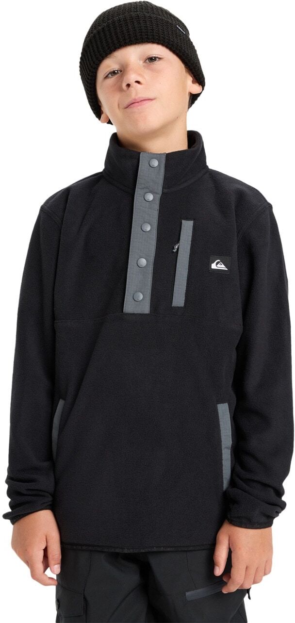 Fleecepullover QUIKSILVER "No Destination Hz", Kinder, Gr. 10(140-148cm), schwarz, Obermaterial: 100% Polyester., Sweatshirts Fleecepullover schwarz 10(140-148cm)