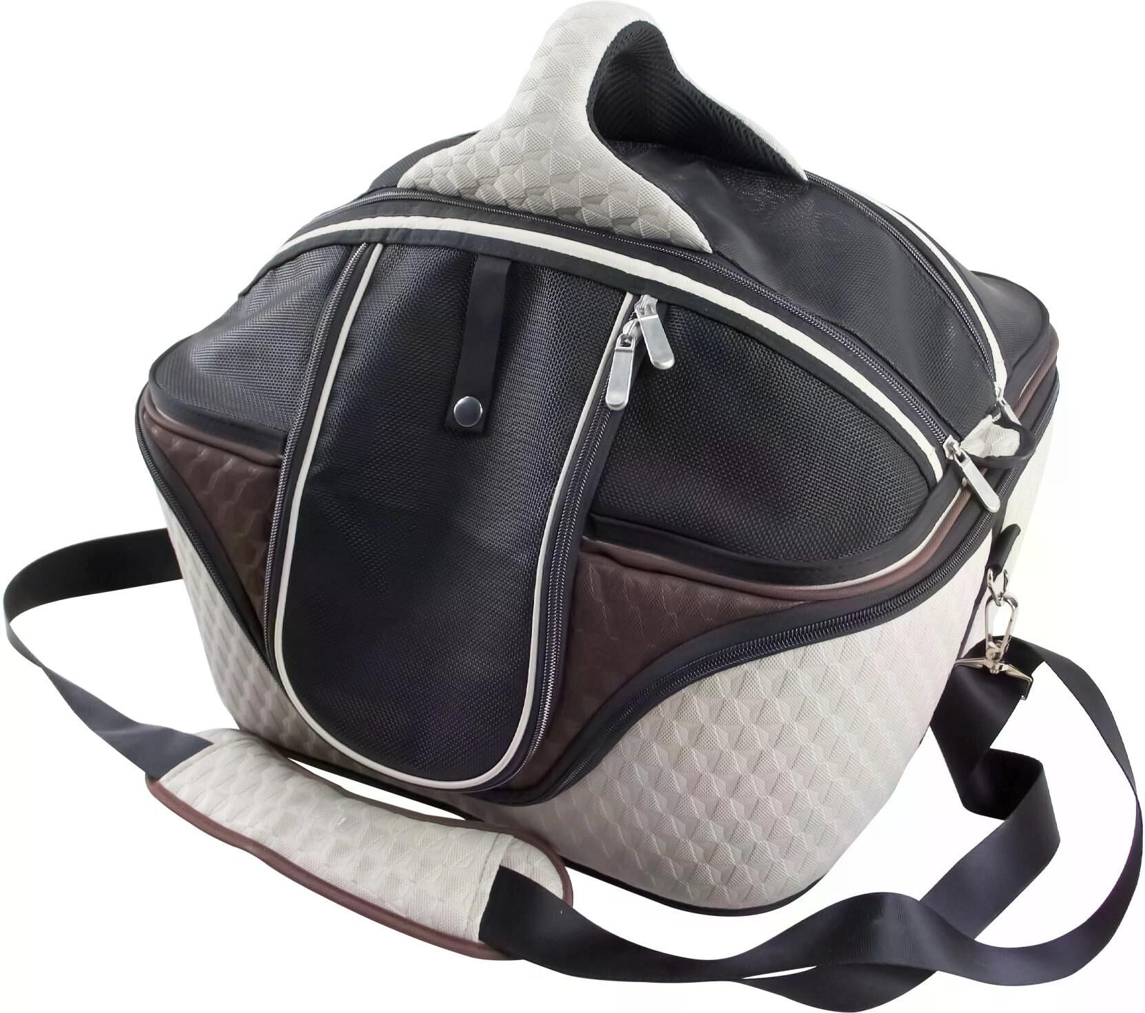 Tiertransporttasche SWISSPET "Sleepyway Royal 2 in 1 M/L", beige (natur, braun), B:46cm H:39cm T:35cm, Tiertransportbehälter, Tiertransporttasche natur, braun B/H/T: 46cm x 39cm x 35cm