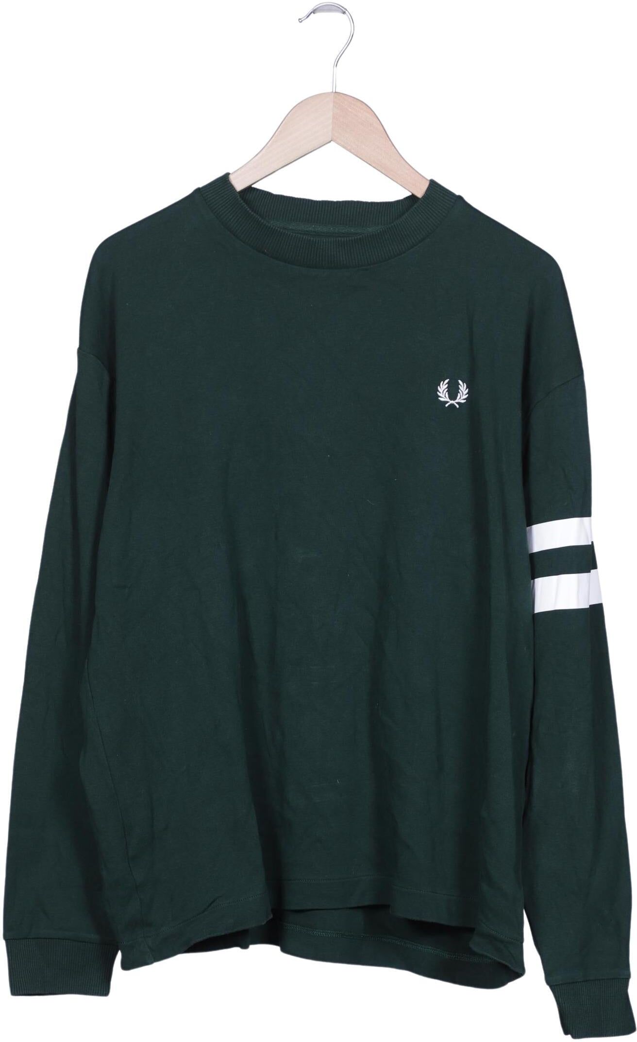 Fred Perry Herren Sweater, Grün, Gr. M, Baumwolle - Second Hand