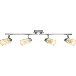 LED Decken Lampe Spot Strahler Lampe Leuchte Beleuchtung Chrom Glas 3D-Effekt Globo 56124-4