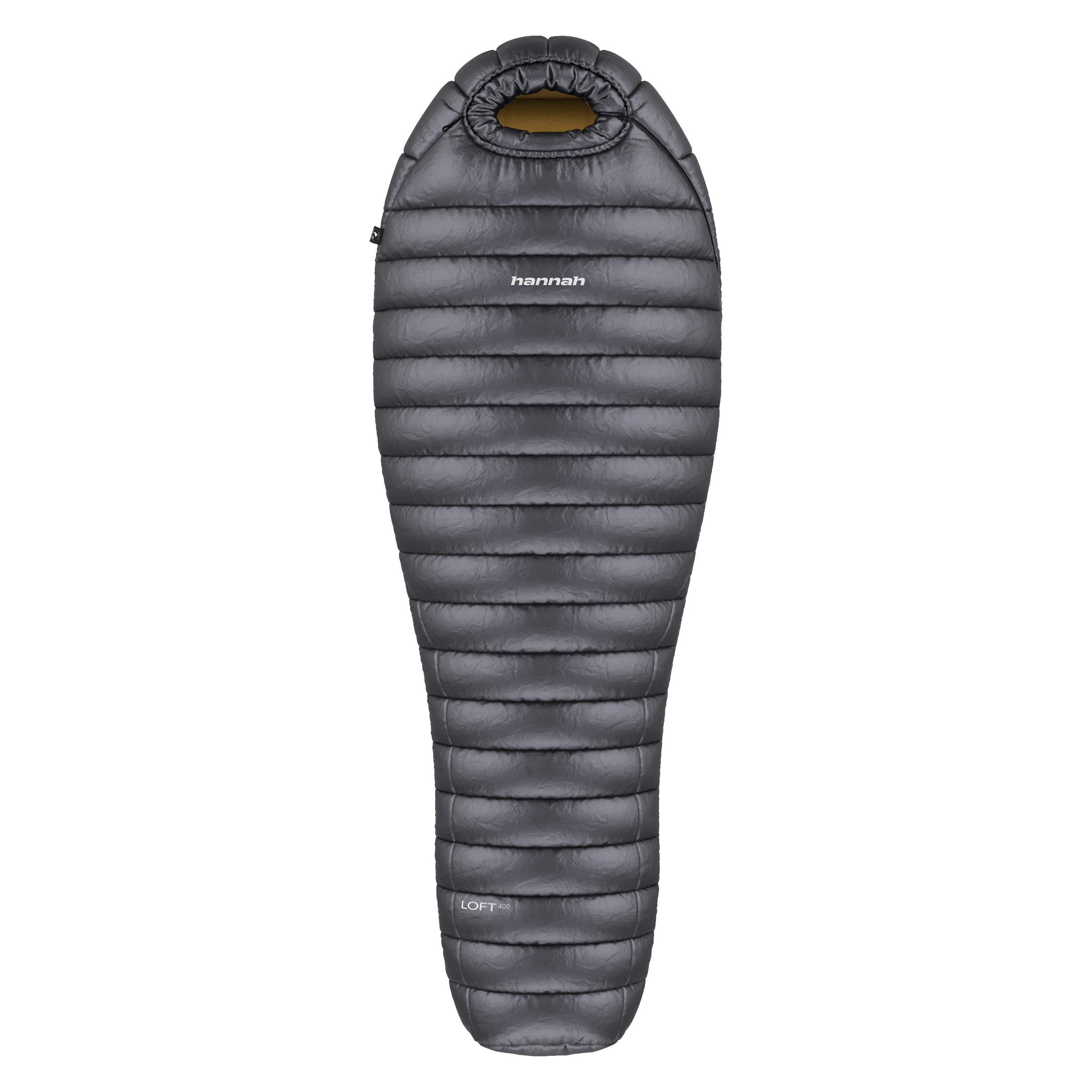 Hannah Outdoor mummyslaapzak Loft 400 Ebony 195L lichtgewicht dons -17C - Grijs (210 cm) (10029399HHX0195L)