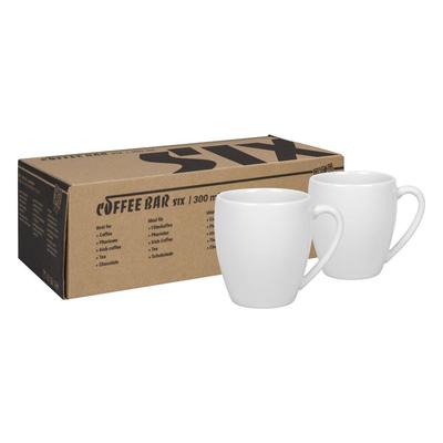Könitz Kaffeetassen 2er Set Coffee Bar SIX, Tasse, Porzellan, Weiß, 300 ml, 1758000006