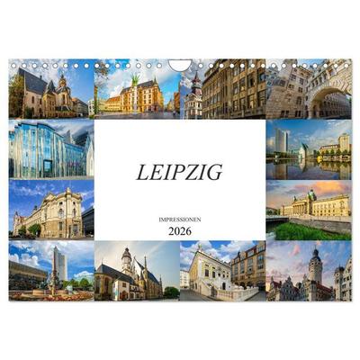 Leipzig Impressionen (Wandkalender 2026 DIN A4 quer), CALVENDO Monatskalender