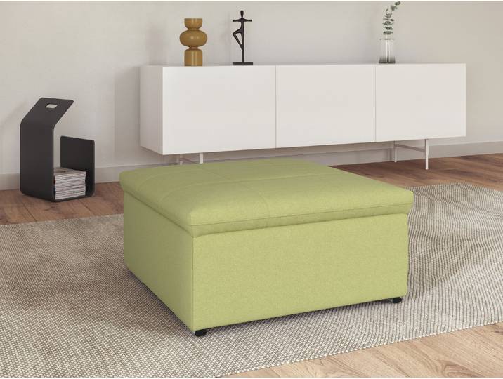 Hocker DOMO COLLECTION SPLASH 87x87 cm, komfortabel, modernes Design , gelb (gelb, grün), B:87cm H:40cm T:87cm, 100% Polyester, Hocker, Hocker