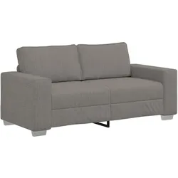 vidaXL Zweisitzer-Sofa Hellgrau 180x77x82 cm Cordstoff
