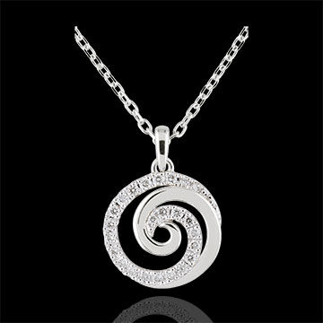 Edenly Collier Spirale der Liebe WeiÃŸgold