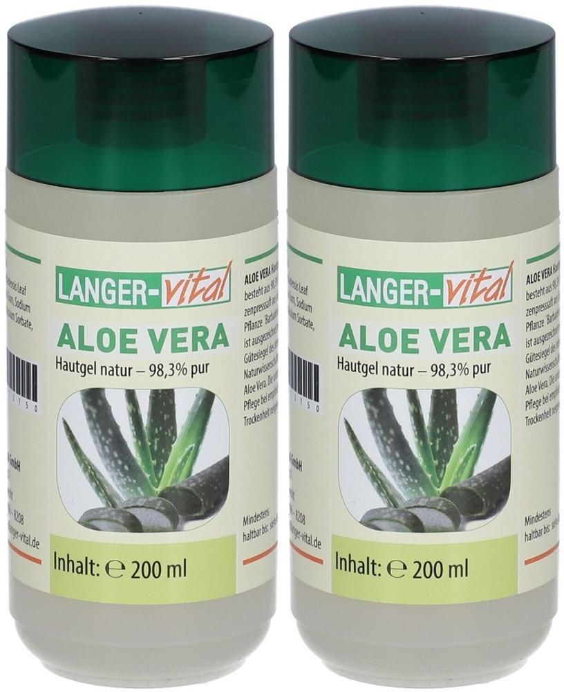 LANGER-vital Aloe Vera Hautgel 98,3% pur 2x 2x200 ml Gel
