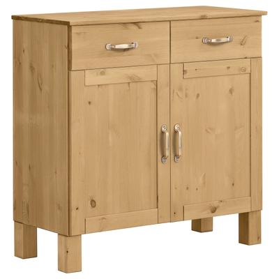 Sideboard HOME AFFAIRE "Alby", beige (natur gebeizt, gewachst), B:85cm H:85cm T:38cm, FSC-zertifiziertes Massivholz, Sideboards, Sideboard, Breite 85 cm, 2 Türen, 2 Schubkästen
