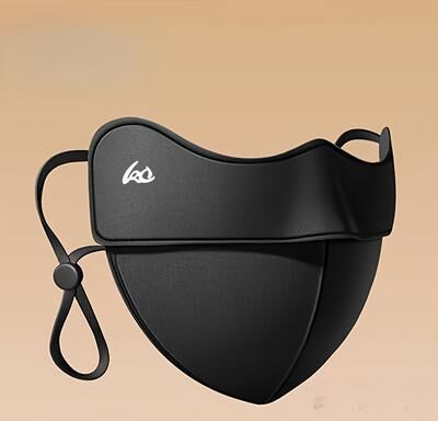 Friendly Fresh Finds Cozy Women's Face Mask, Thick Warmth, Windproof And Warm, Nylon With Ear Loops, Hand Washable black