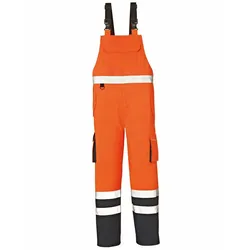 Warn- & Wetterschutzlatzhose "CHICAGO" - S - leuchtorange/navy