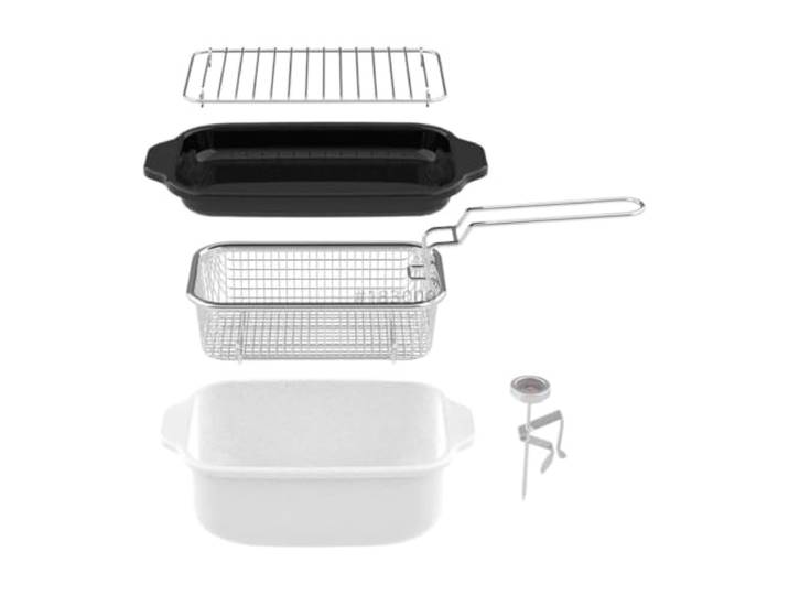 Emaille-Fritteuse Im Koreanischen Stil, 1, L–2 L, Mit Filtergestell