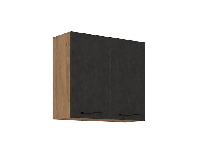 Küchen-Preisbombe Hängeschrank 80 cm Küche Vigo Matera Grau + Eiche Lancelot Küchenzeile Küchenblock