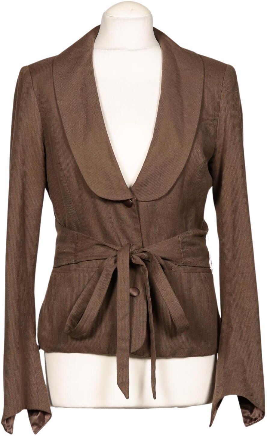 Noa Noa Damen Blazer, Braun, Gr. S, Seide / Wolle / Baumwolle / Viskose - Second Hand