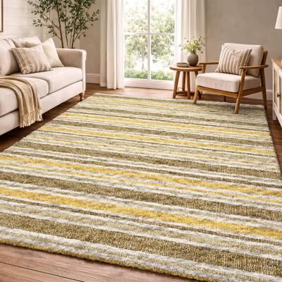 Addison Rugs Premium Washable Super Soft Nassau Stripe Dream Shag Rug