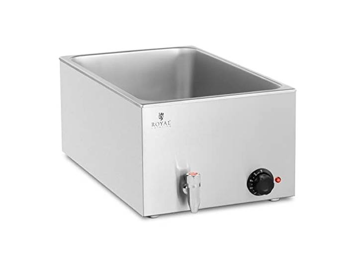 Royal Catering RCBM_GN1/1 Bain-marie Chauffe-plat Bain-marie professionnel 600 W GN 1/1 Sans Bac Robinet De Vidange