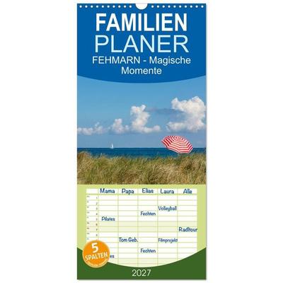 Familienplaner 2027 - FEHMARN - Magische Momente mit 5 Spalten (Wandkalender, 21 x 45 cm) CALVENDO