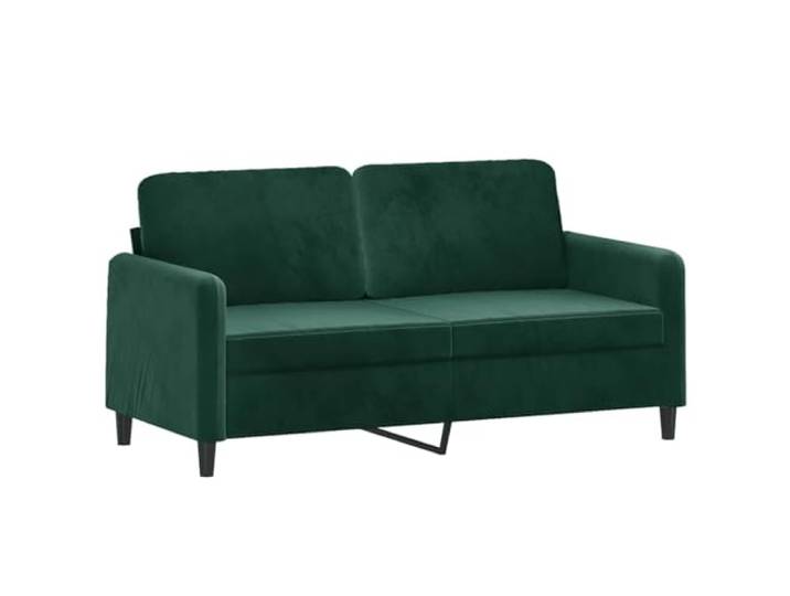 Todiikf 2-Sitzer-Sofa Samt Couch Dunkelgrün Polstersofa 158 cm Metall Samtweicher 2-Sitzer mit stabilem Metallgestell und dicker Polsterung für gemütliche Stunden im Wohnzimmer.
